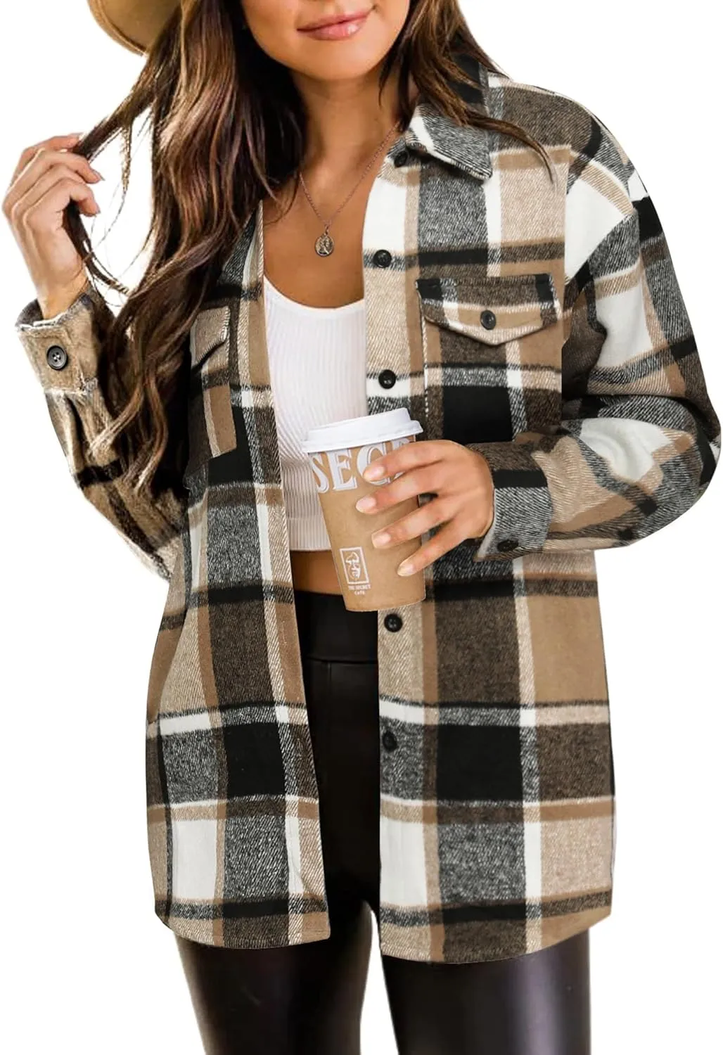 Zeagoo Women's Checked Shirt-Jacket (DE Only)