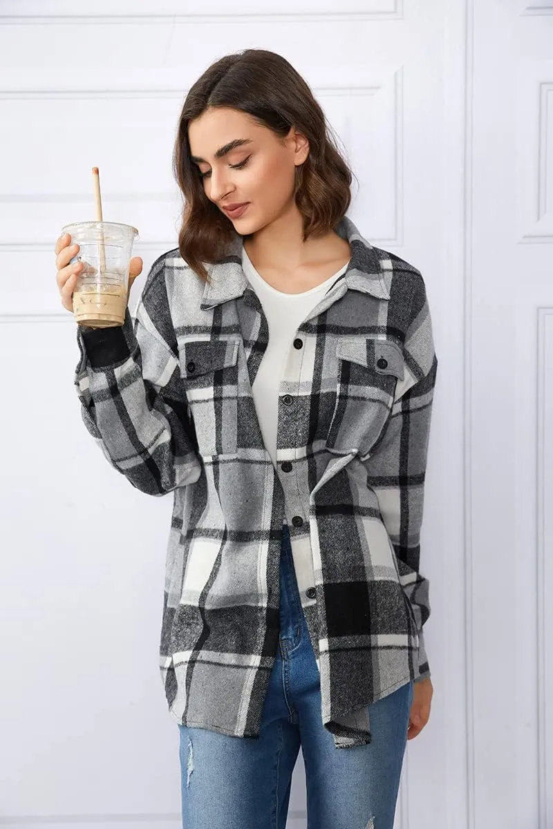 Zeagoo Women's Checked Shirt-Jacket (DE Only)