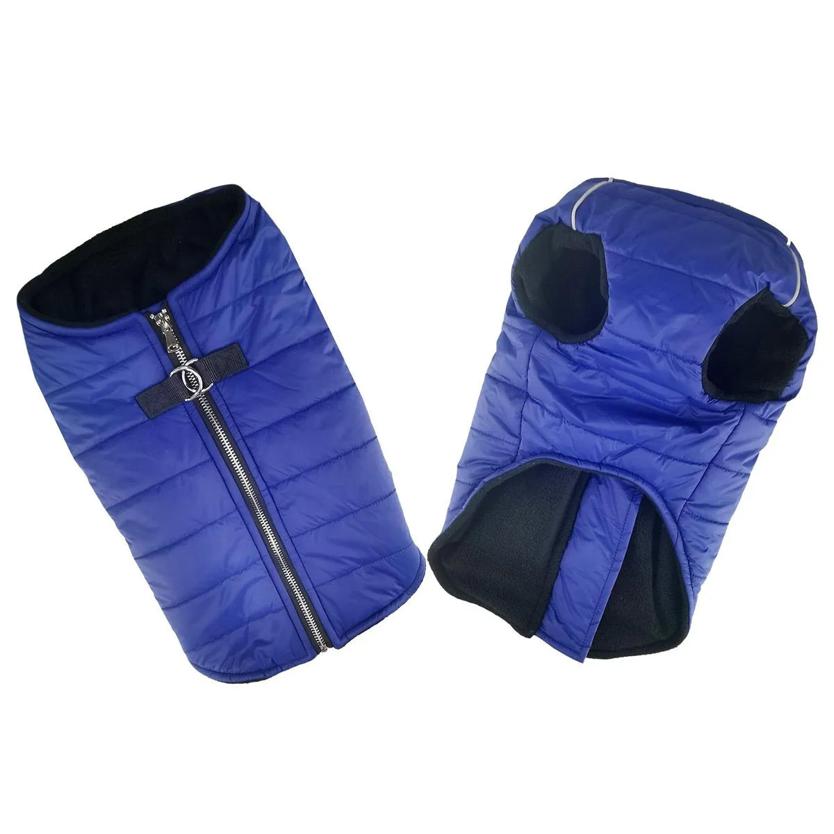 Zip-Up Puffer Vest Dog Coat Navy