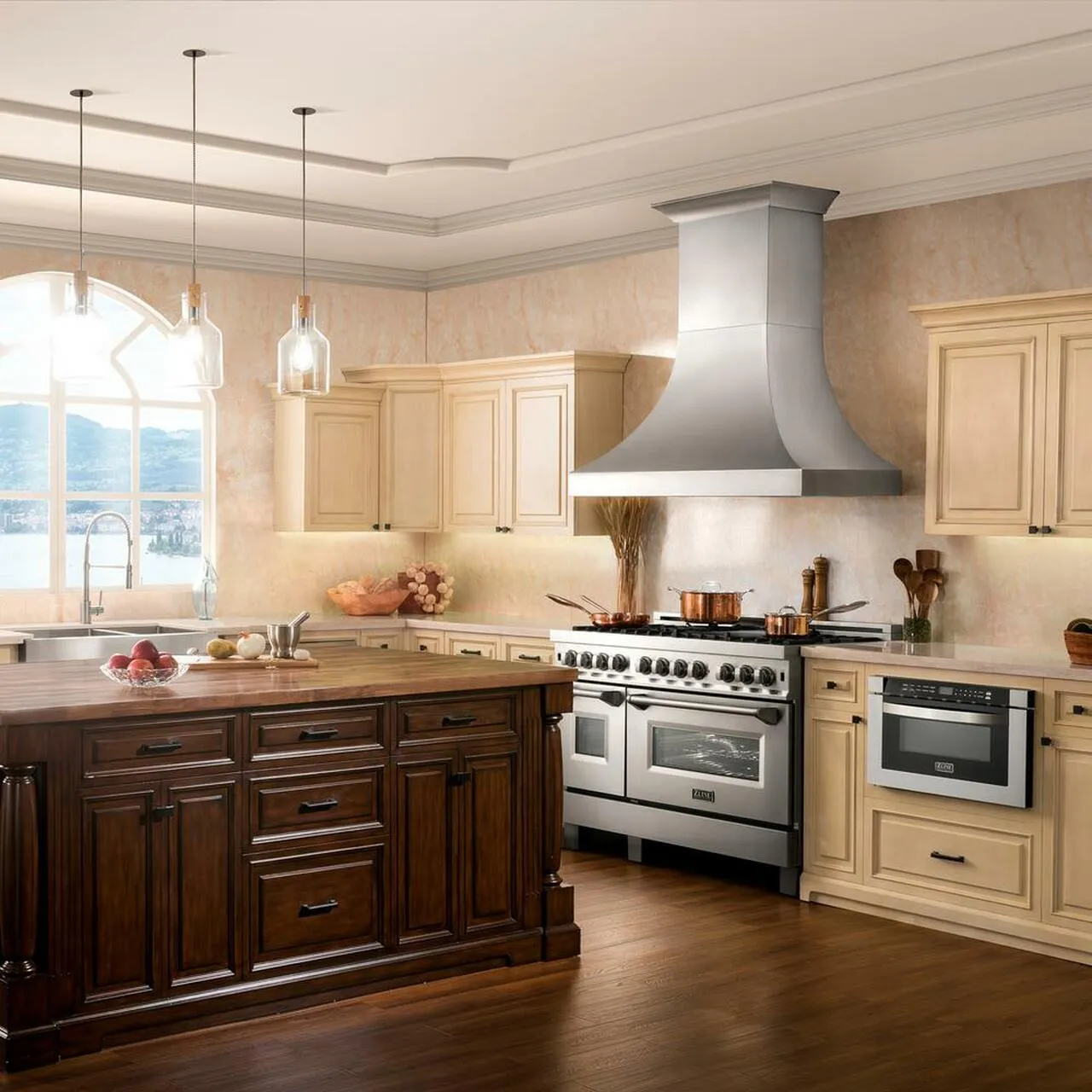 ZLINE 48" Designer Series DuraSnow® Stainless Steel Wall Range Hood (8632S-48)